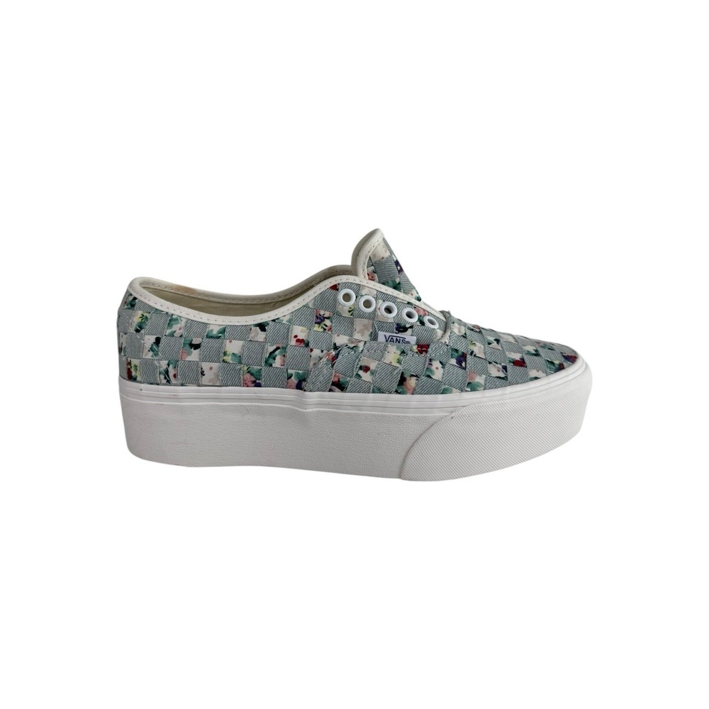 Vans Authentic Stac Woven Floral Lace Up Shoes VNOA5KXXAZA Box Women's Size 9.5